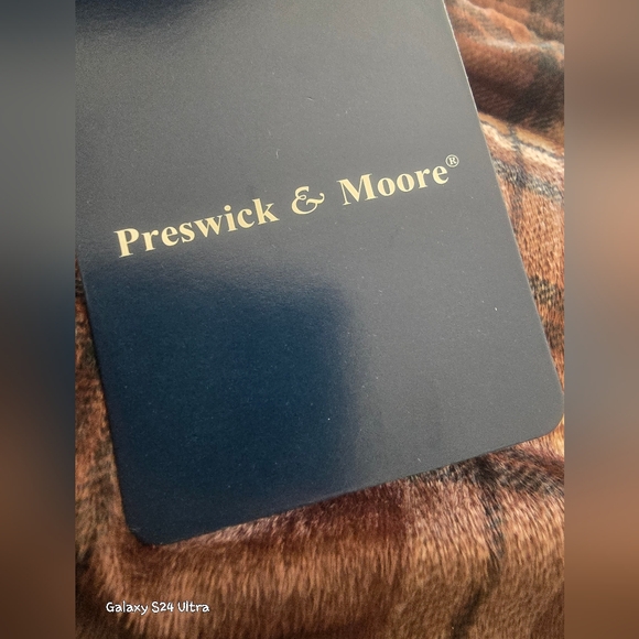 PRESWICK & MOORE Men's Silky Fleece Sleep Pants NWT Sz XL Beige plaid - Picture 4 of 6